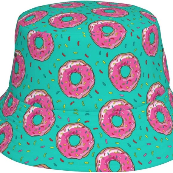 Accessories - Cute Kawaii Light Blue Cat Cartoon Print Bucket Hat Fisherman Fishing Sun Cap fo